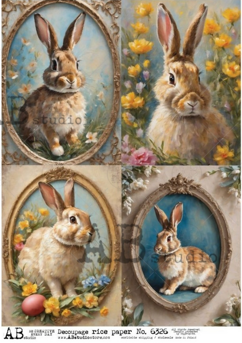 A4 Framed Bunny Quad AB Studios 6326