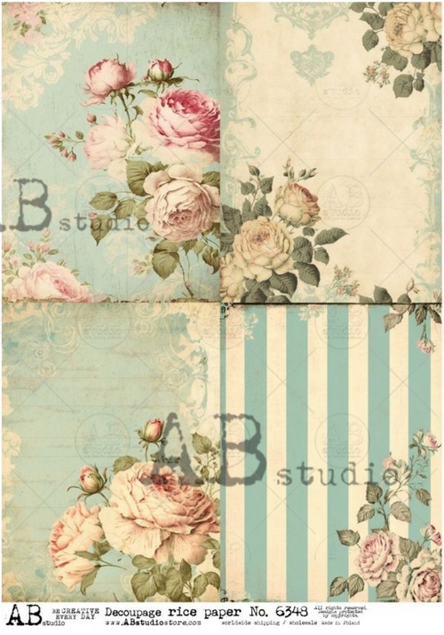 A4 French Cottage Core Quad AB Studios 6348