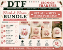 Blush & Bloom DTF Complete Collection: All four coordinating DTF Iron-On Transfer sizes in one purchase