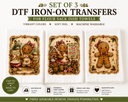 Gingerbread Trio Iron On DTF Tranfers: SET OF 3