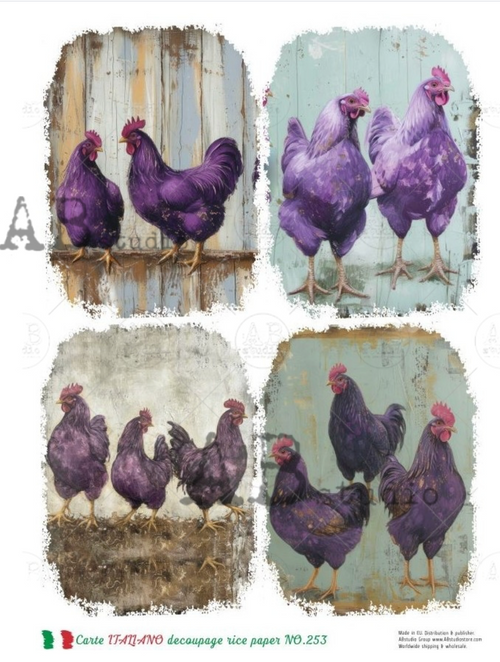 A4 Purple Hens Carte Italiano 253