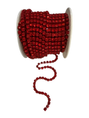 Red Rhinestone Chain – SS6 Crystal Trim (10 Yard Roll)