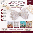 Mesh Sparkle Bow: Set of 4 ,  4" x 2.5"