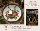 IOD Stag Tavern LIMITED EDITION Rub on Transfer 12" x 8" Pad