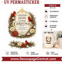 Faith, Hope, Love UV DTF PermaSticker 3.44" x 5"