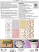 IOD Ditsy Blooms, Paint Inlays 12" x16" Pad, 8 pages.