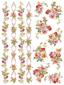 IOD Ditsy Blooms, Paint Inlays 12" x16" Pad, 8 pages.