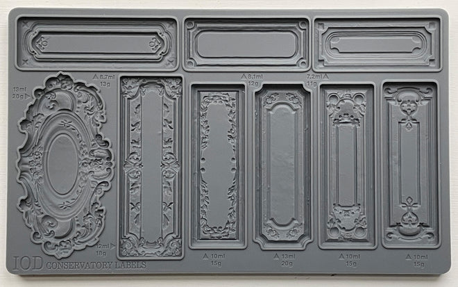 IOD Conservatory Labels Silicone Mould, 6" x 10"