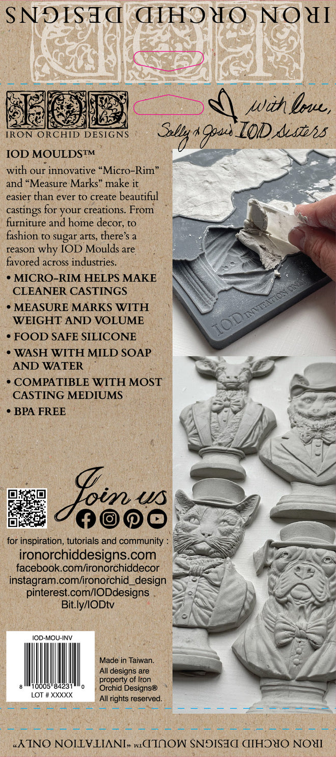 IOD Invitation Only Silicone Mould, 6" x 10"