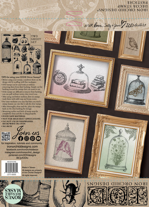 IOD PASTICHE Stamp Collection 12"x 12". 2 sheets of stamps!