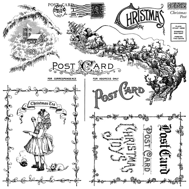 IOD Christmas Post Stamp Collection 12"x 12"