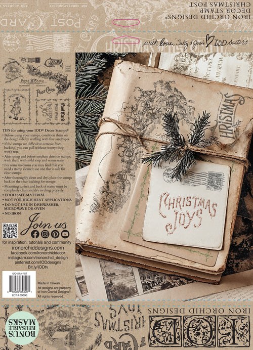 IOD Christmas Post Stamp Collection 12"x 12"