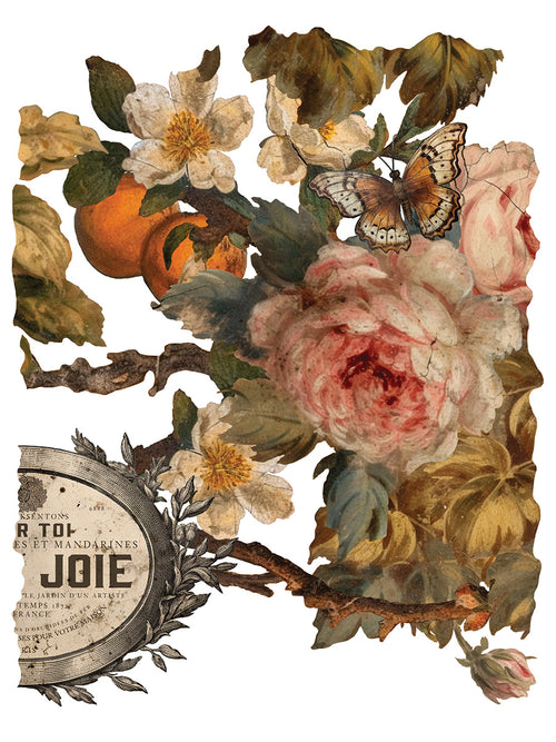 IOD JOIE DES ROSES, Rub on Transfer 12" x16" Pad, 8 pages