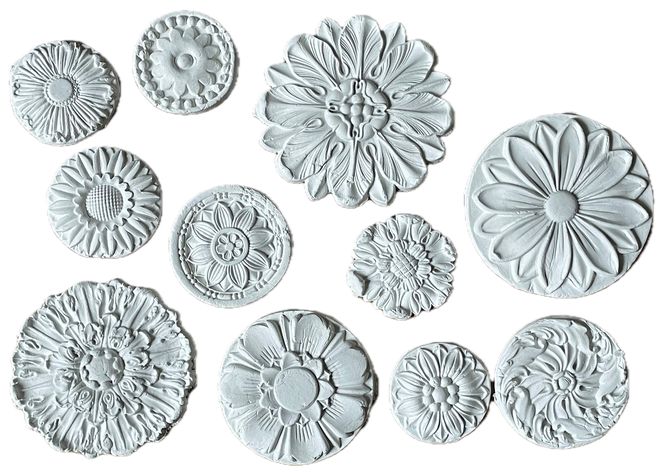 IOD  Rosettes Mould, 6" x 10"