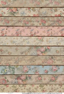 A4 Shabby Rose Planks Rice Paper DC1029
