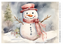 A4 Snowman Rice Paper DC134