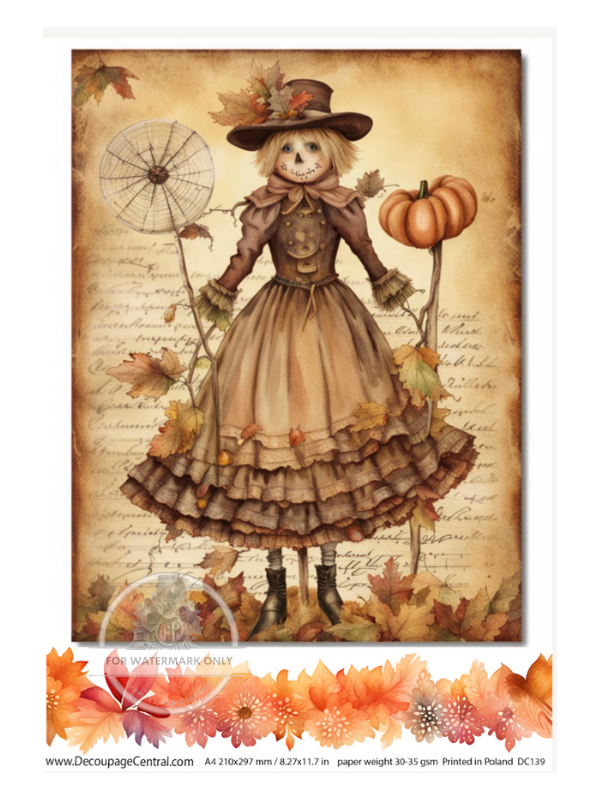 A4 Scarecrow Rice Paper DC139