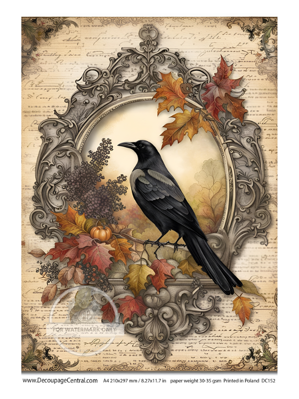 A4 Harvest Crow Rice Paper DC152