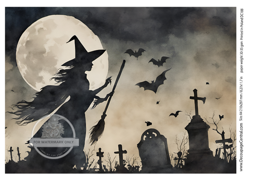 A4 Witch Cemetery  Rice Paper DC188