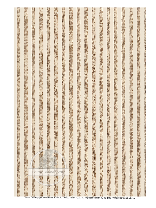 A4 Tan Ticking Background Rice Paper DC355