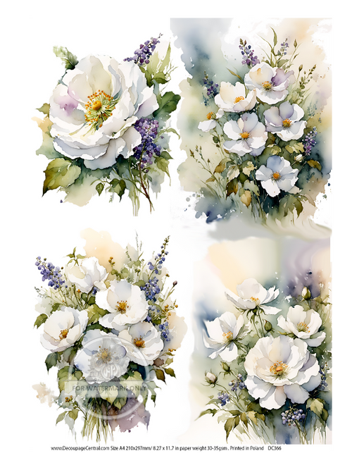 A4 Cottagecore Bouquet Quads DC366