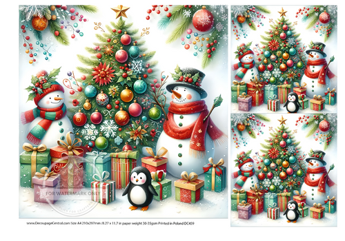 A4 Whimsical Christmas Tree DC459