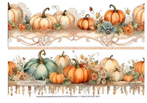 A3 Watercolor Pumpkin Duo Paper DC5013