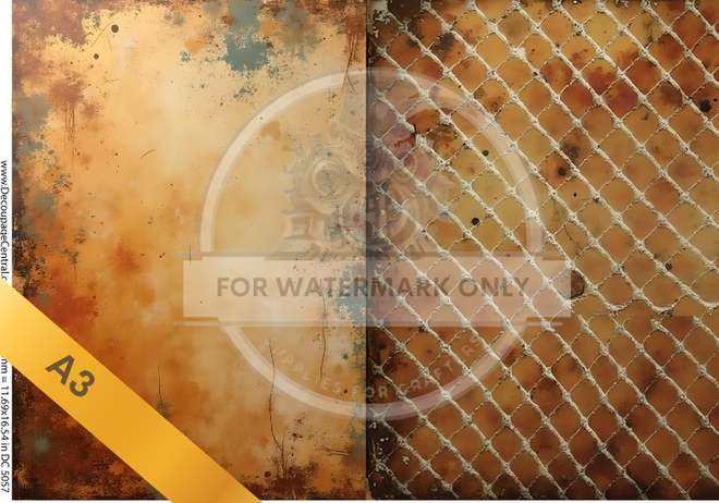 A3 Rust Background Duo Rice Paper DC5057