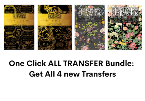 All 4 new IOD  transfers in one click: Both Floral Transfer and BOTH FOILS!