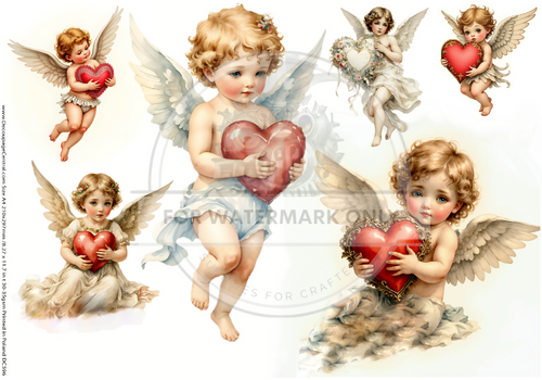 A4 Modern Cupid Valentine Paper DC596