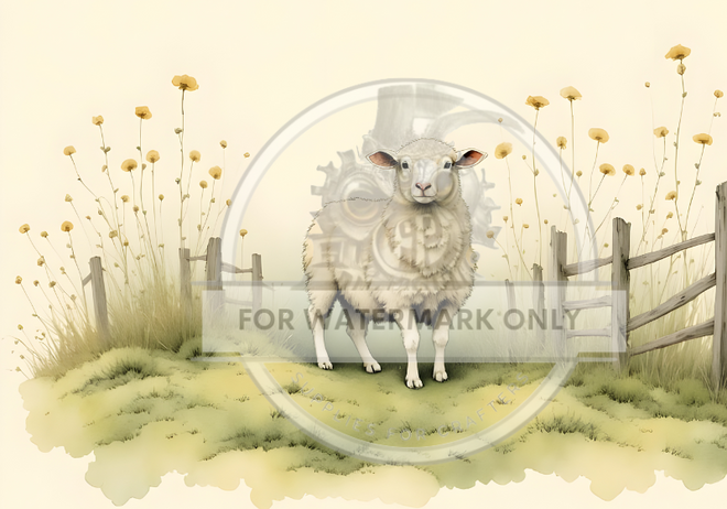 DIGITAL IMAGE: Sheep on the Farm