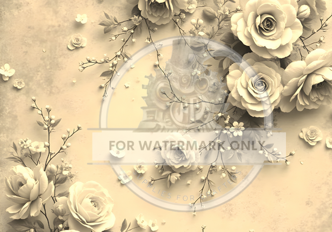 DIGITAL IMAGE: Cream Rose Background