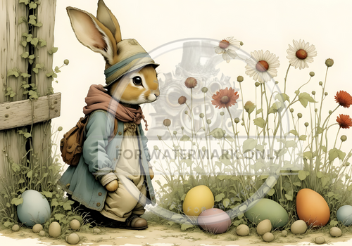 DIGITAL IMAGE: Boho Bunny