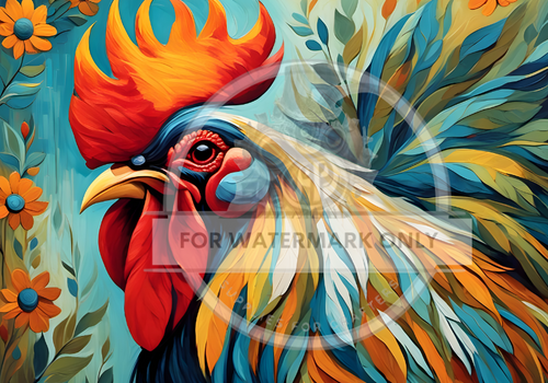 DIGITAL IMAGE: Technicolor Rooster