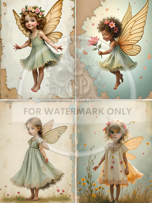 A4 Spring Pixie Quad Rice Paper DC622