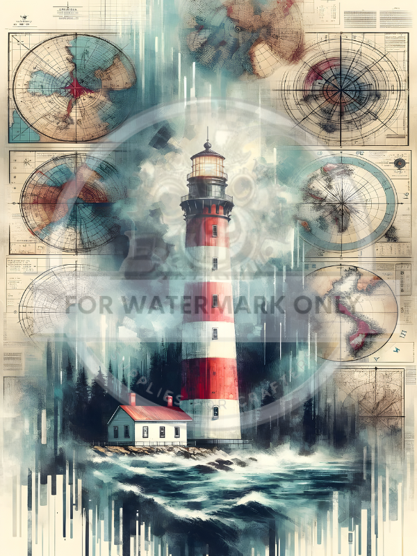 A4 Lighthouse Rice Paper DC634