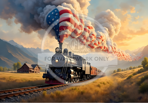 A4 American Steam DC635 Rice Paper