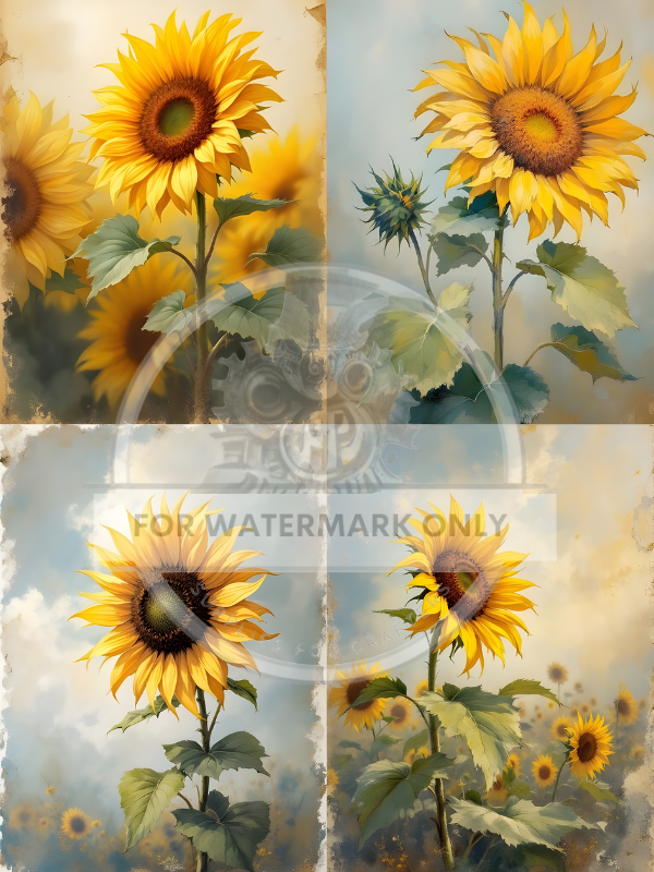 A4 Golden Hours Quad Rice Paper DC742