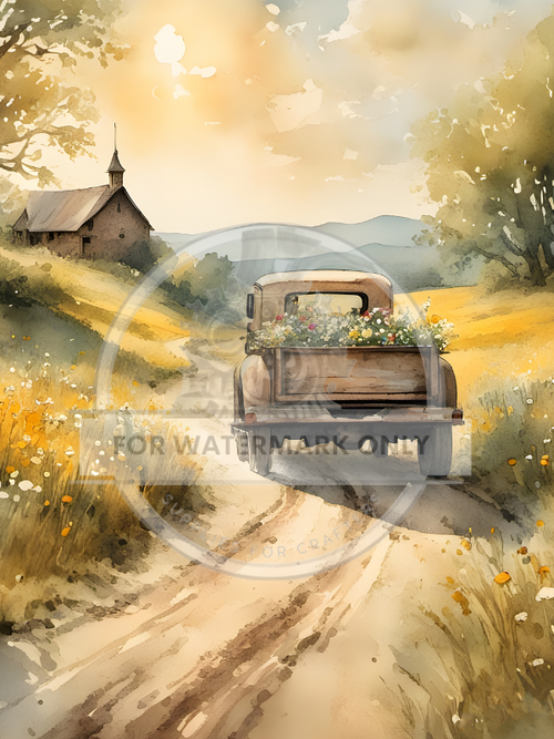 A4 Sunday Drive Rice Paper DC755