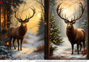 A4 Winter Stag Duo Rice Paper DC837