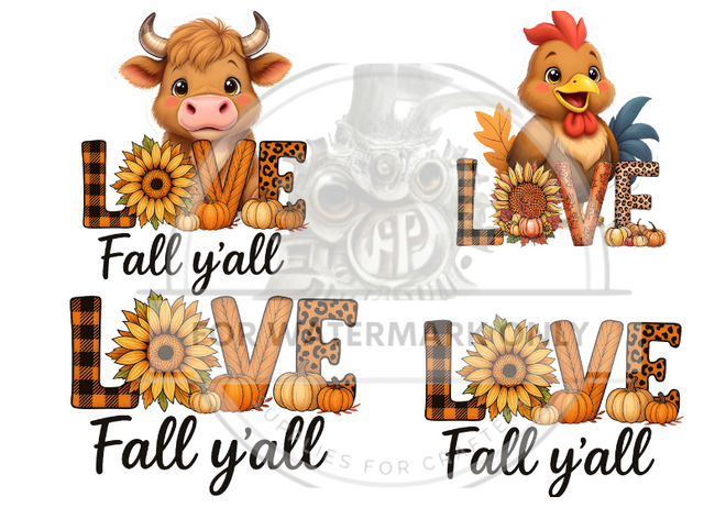 A4 DC852 Fall Ya'll Love Collection Rice Paper
