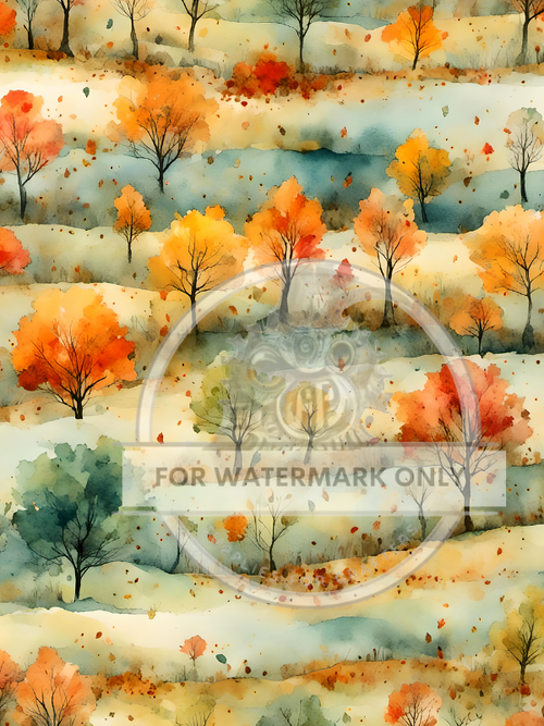 DIGITAL IMAGE: Background Fall Trees Instant Download