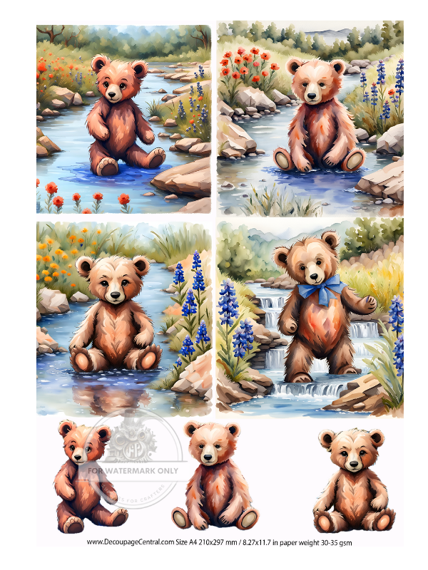 DIGITAL IMAGE: A Bunch of Bears Instant Download