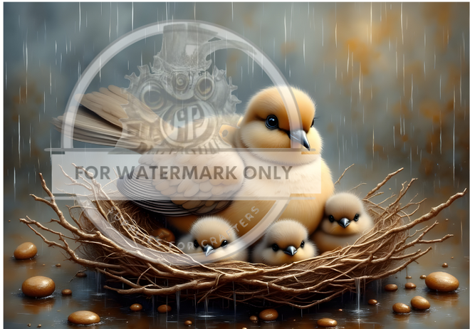 DIGITAL IMAGE: Bird In Nest