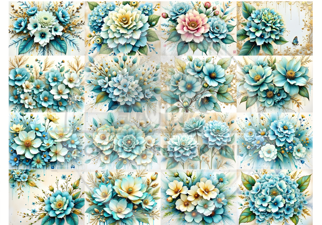 DIGITAL IMAGE: Blue Flowers