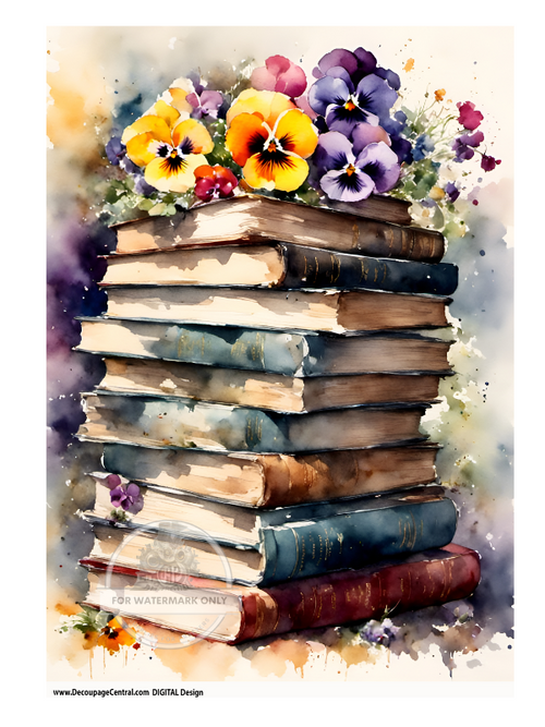 DIGITAL IMAGE: Books Instant Download