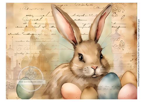 DIGITAL IMAGE: Bunny Postale. Instant Download