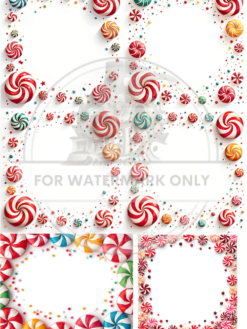 DIGITAL IMAGE:  Candy Frame 3 design BUNDLE