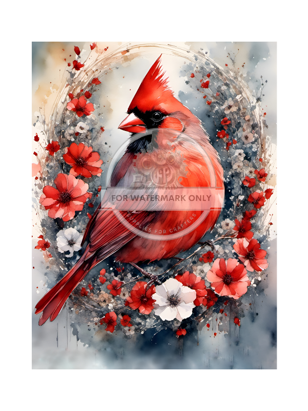 DIGITAL IMAGE: Cardinal  Instant Download