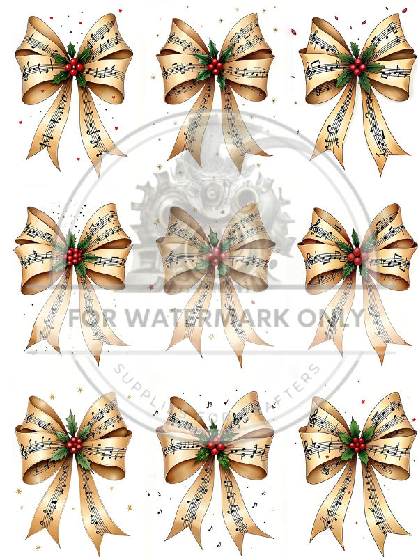 DIGITAL IMAGE: Christmas Paper Bows